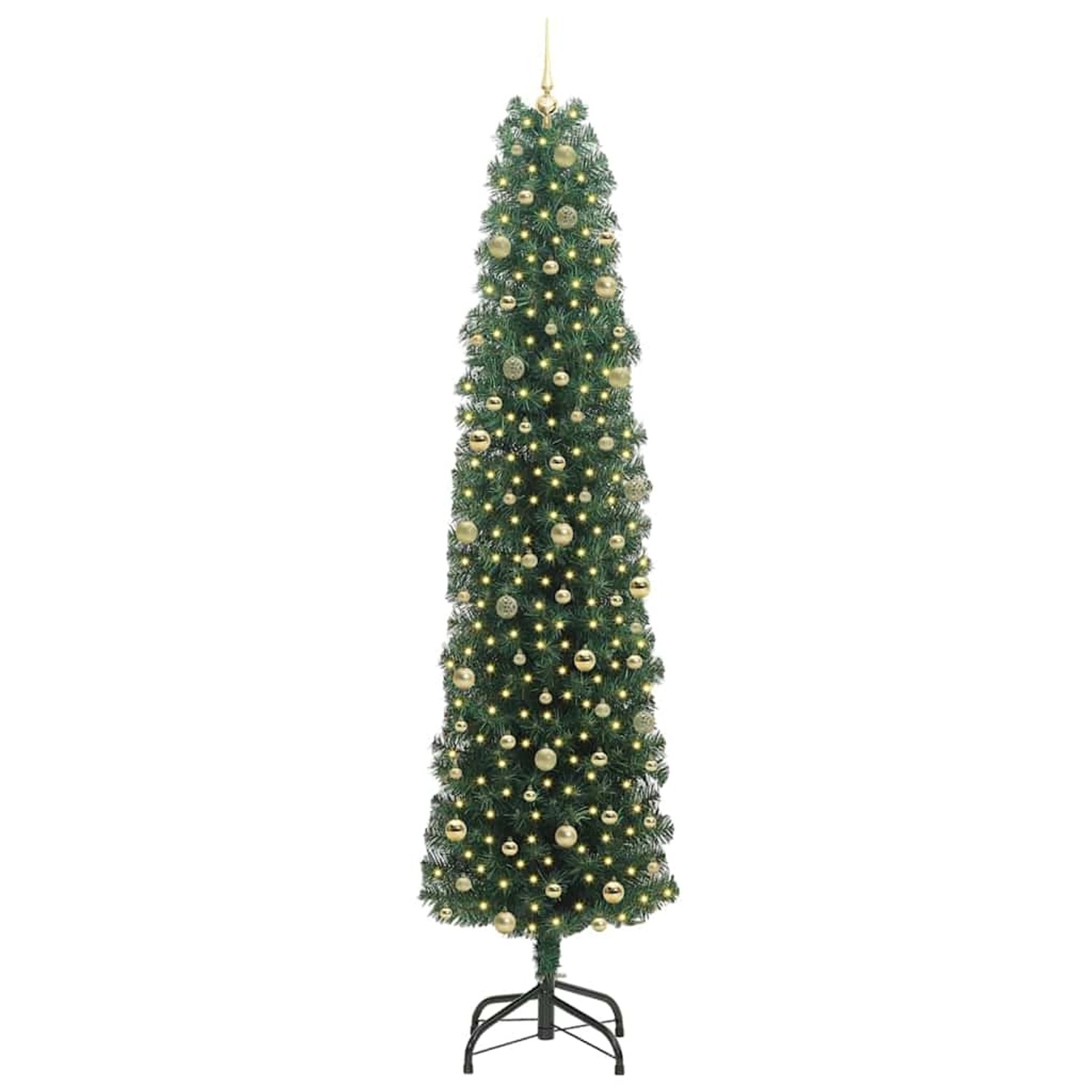 vidaXL Künstlicher Weihnachtsbaum mit 300 LEDs mit Ständer Grün 240 cm 3394973