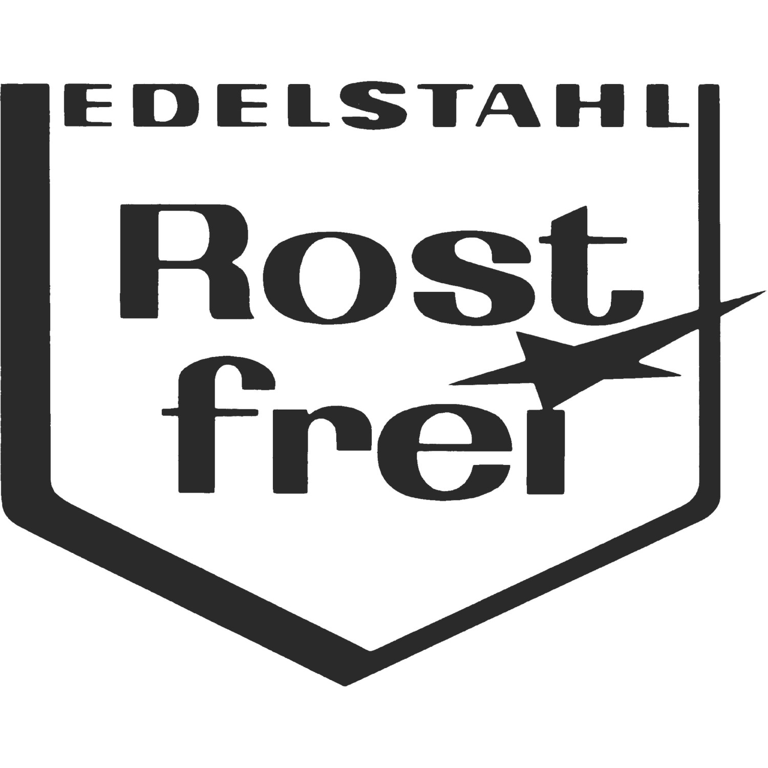 Symbol: Rostfreier Edelstahl für Gardena combisystem Schneeschieber ES 40.