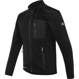 Schwarze Kübler Pulse Daily Strickjacke Gr. 3XL für Arbeitskleidung mit Reißverschlüssen.