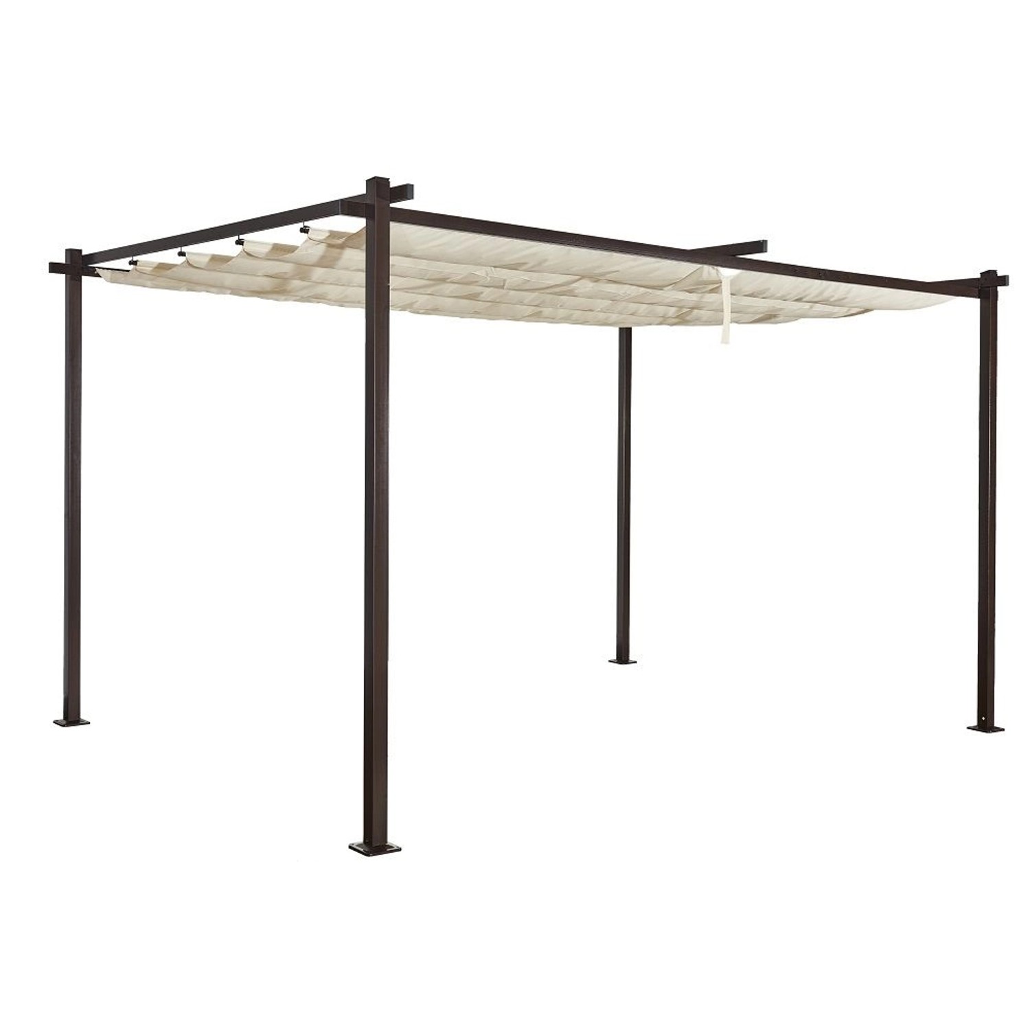 Jet-Line Gartenpavillon Luxor Light aus Alu mit Schiebedach 3 x 4 Meter in günstig online kaufen