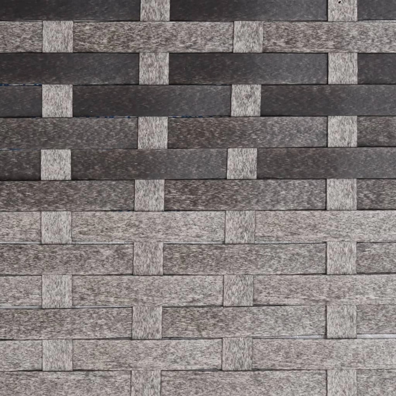 Detailaufnahme des grauen Poly Rattan Geflechts vom vidaXL Gartensessel.