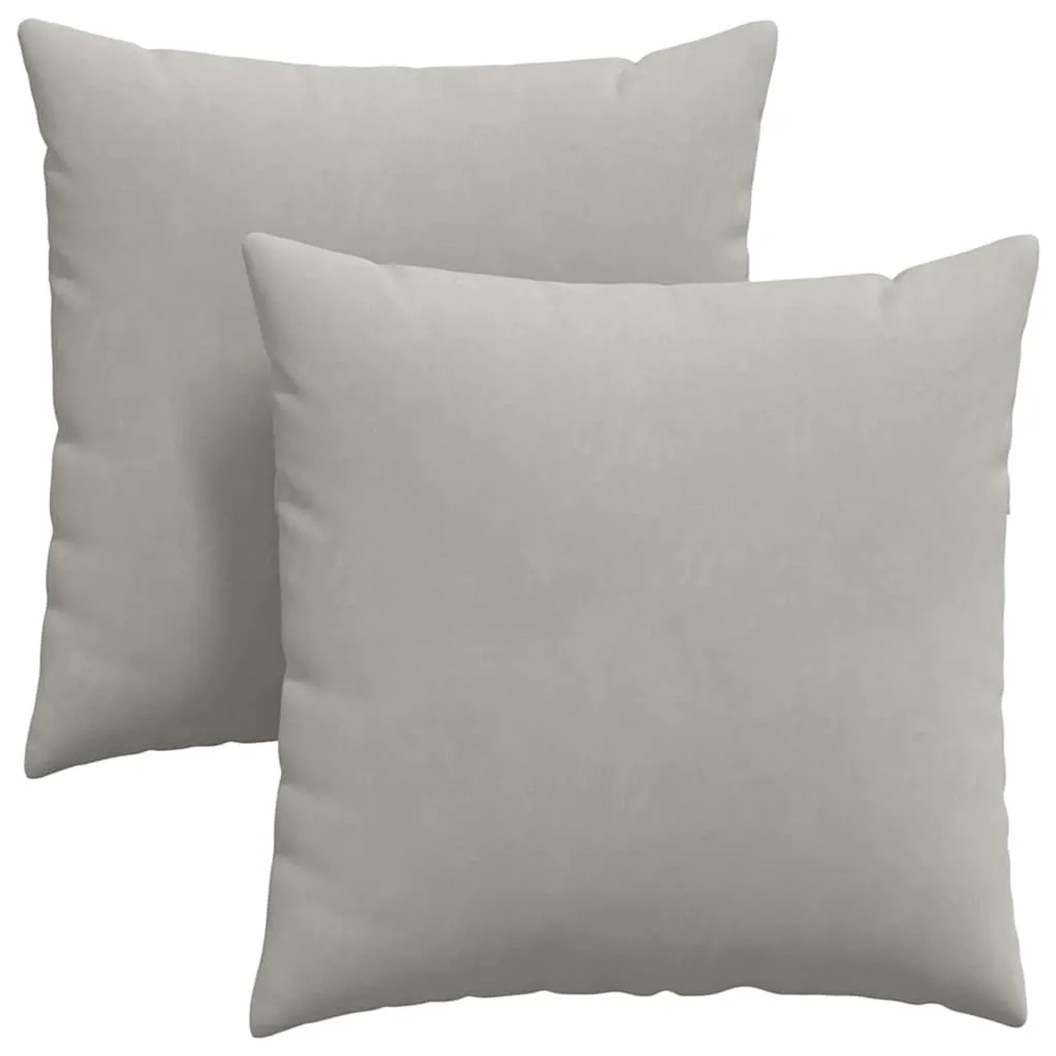 vidaXL Sofakissen 2 Stück Hellgrau 80 x 80 cm Stoff 42014070