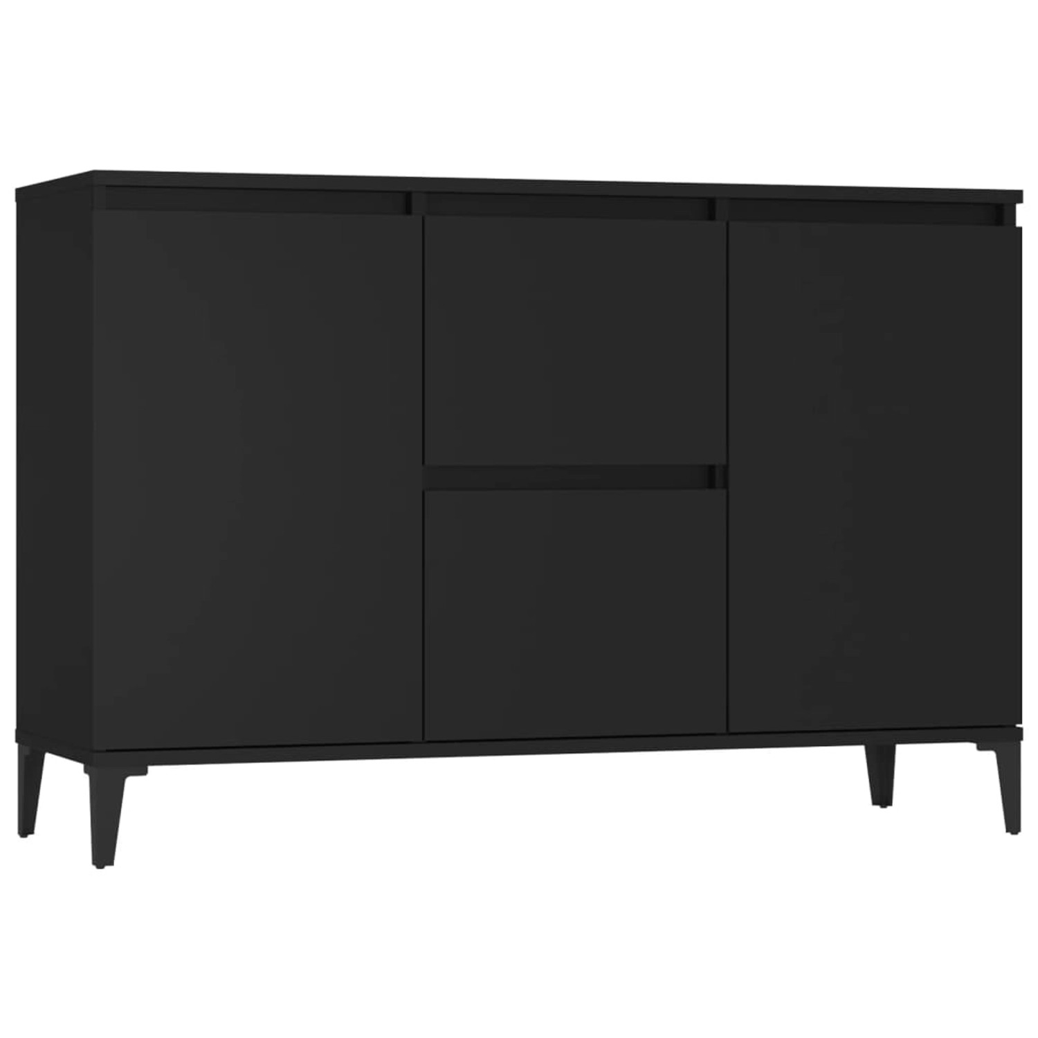 vidaXL Sideboard Schwarz 102x35x70 cm Holzwerkstoff 806113