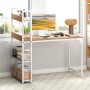 Costway Schreibtisch mit Ladestation Natur_6