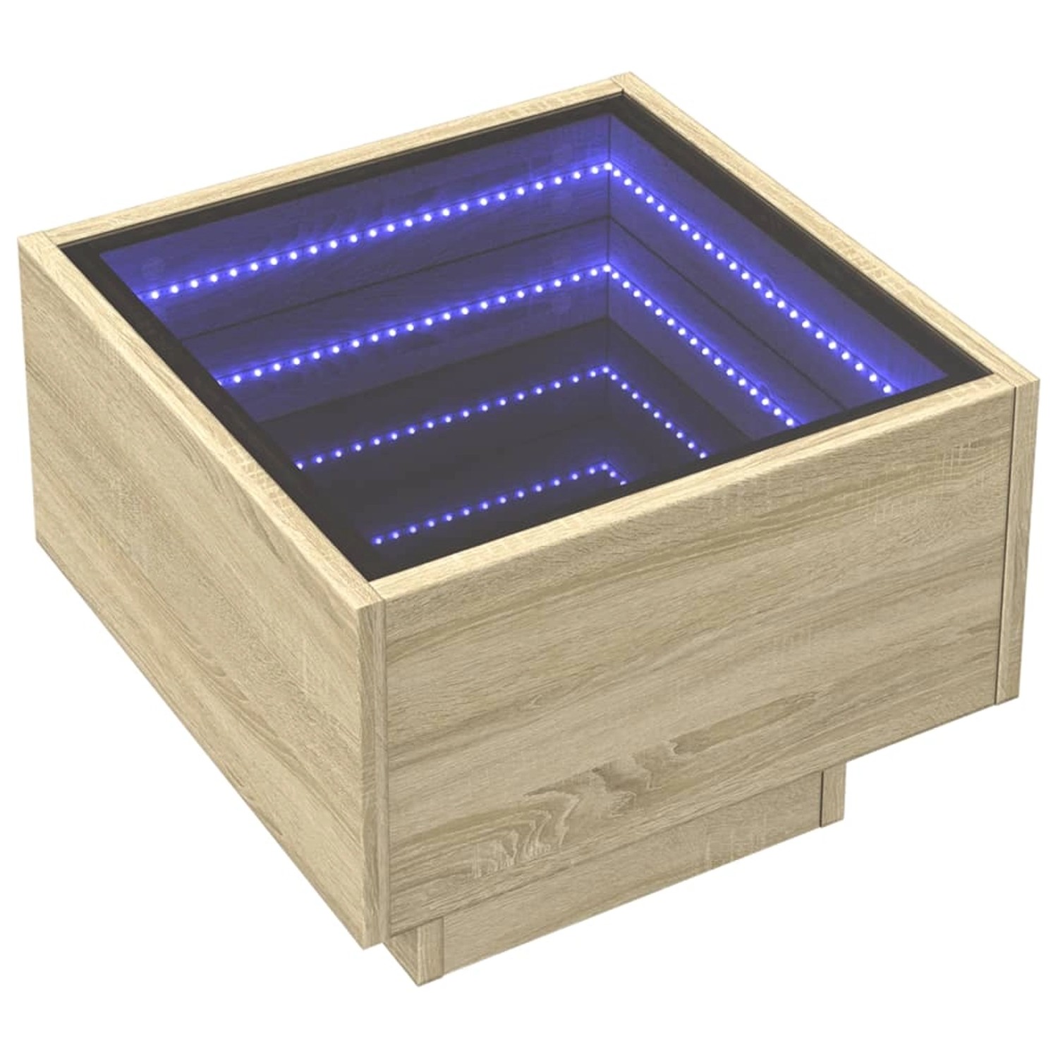 vidaXL Beistelltisch mit LED Sonoma Eiche 40x40x30 cm Holzwerkstoff 847499 günstig online kaufen