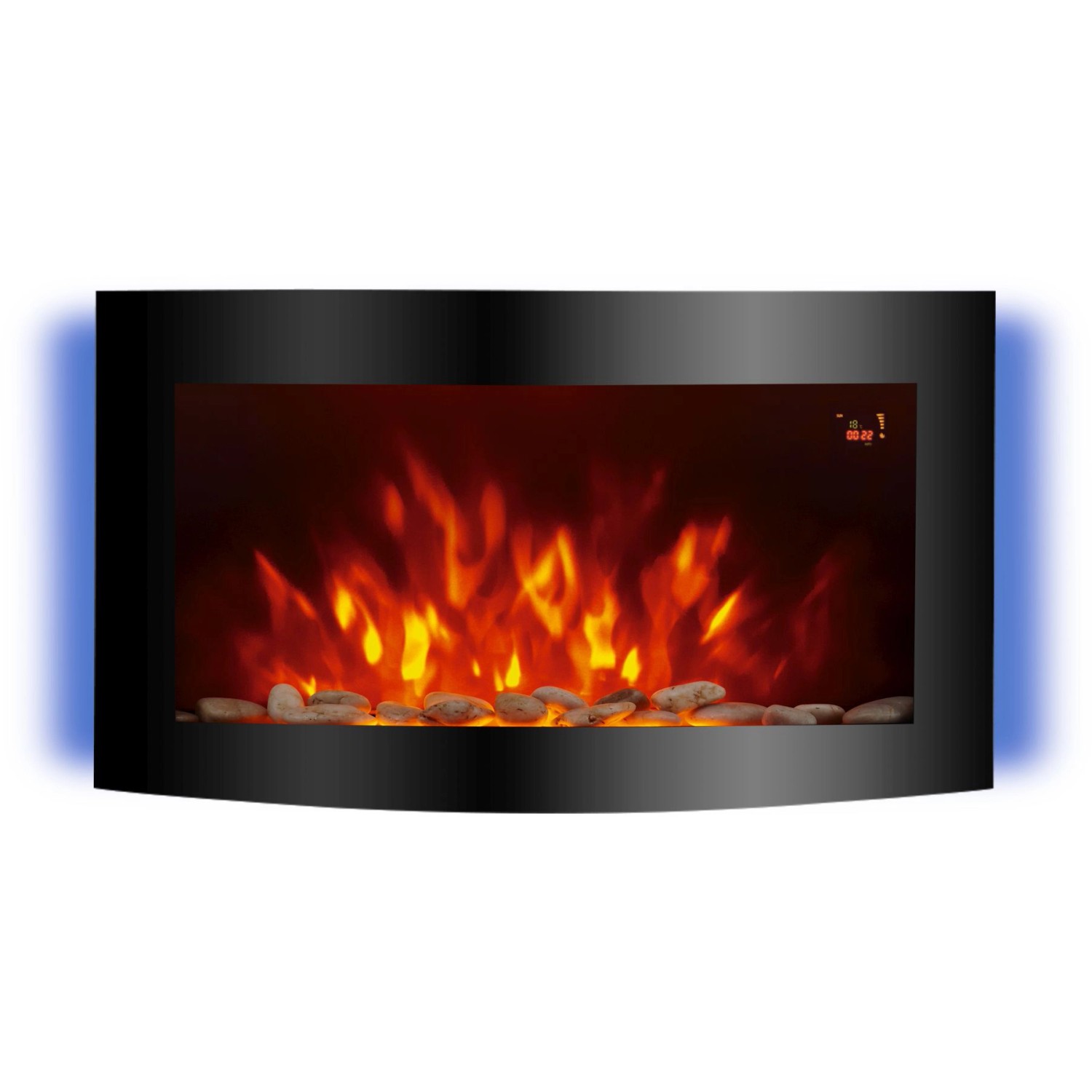 El Fuego Elektrokamin Davos (Zürich 2.0) Schwarz LED-Beleuchtung dimmbar 2 günstig online kaufen