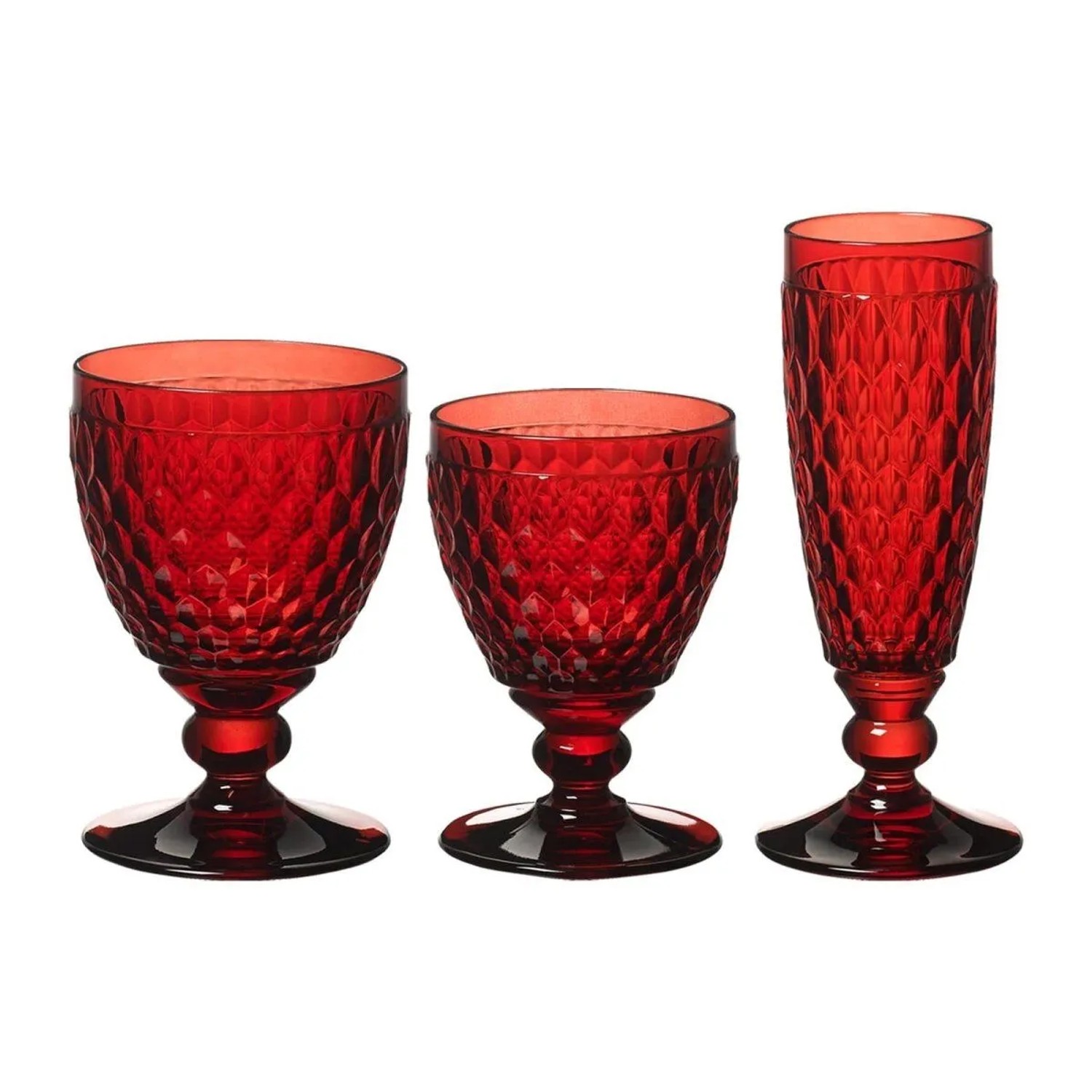 Villeroy & Boch Boston Coloured Wein- und Sektgläser Set 12-teilig Rot