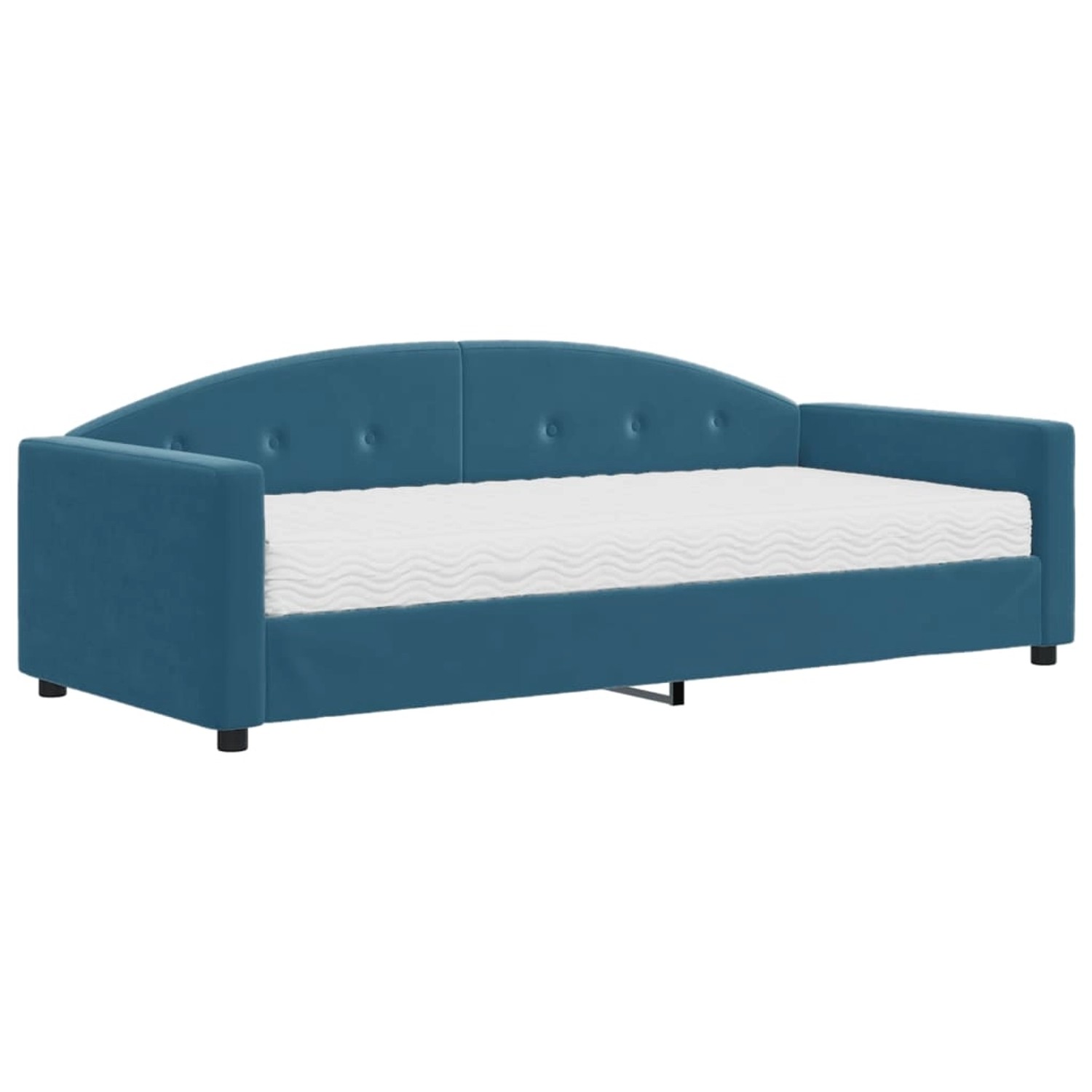 Thumbnail - vidaXL Tagesbett mit Matratze Blau 90x200 cm Samt1847423