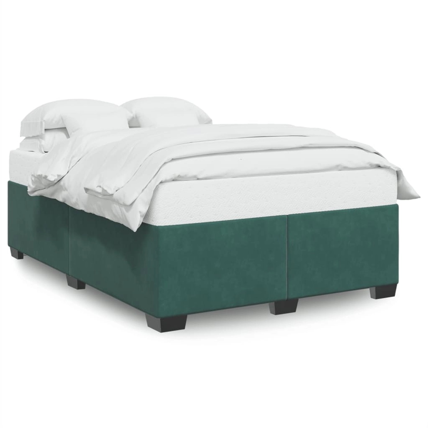 vidaXL Bettgestell ohne Matratze Dunkelgrün 140x190 cm Samt 3284634 günstig online kaufen