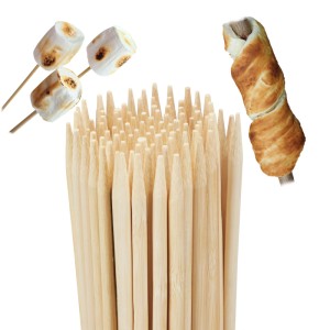 Relaxdays Grillspieße Bambus Extra Lang Splitterfrei 100er Set 90 cm ø 6 mm