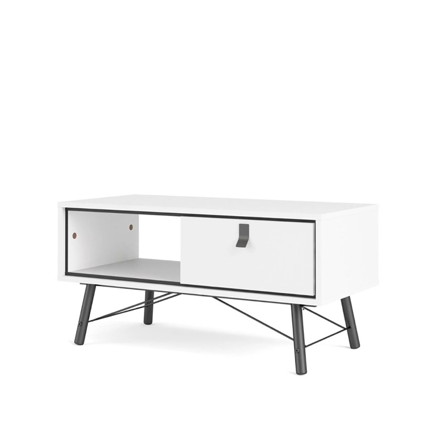 ebuy24 Rye Couchtisch 1 Schublade Mattweiss günstig online kaufen
