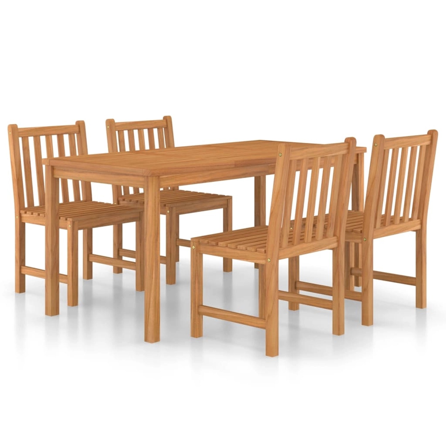 vidaXL 5-tlg Garten-Essgruppe Massivholz Teak Modell 37 günstig online kaufen