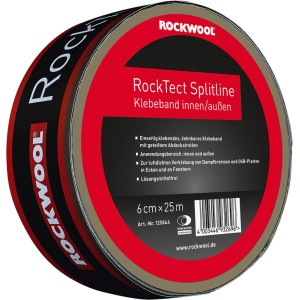 Rockwool RockTect Splitline Folienklebeband, 6cm x 25m, für Dämmstoffzubehör.