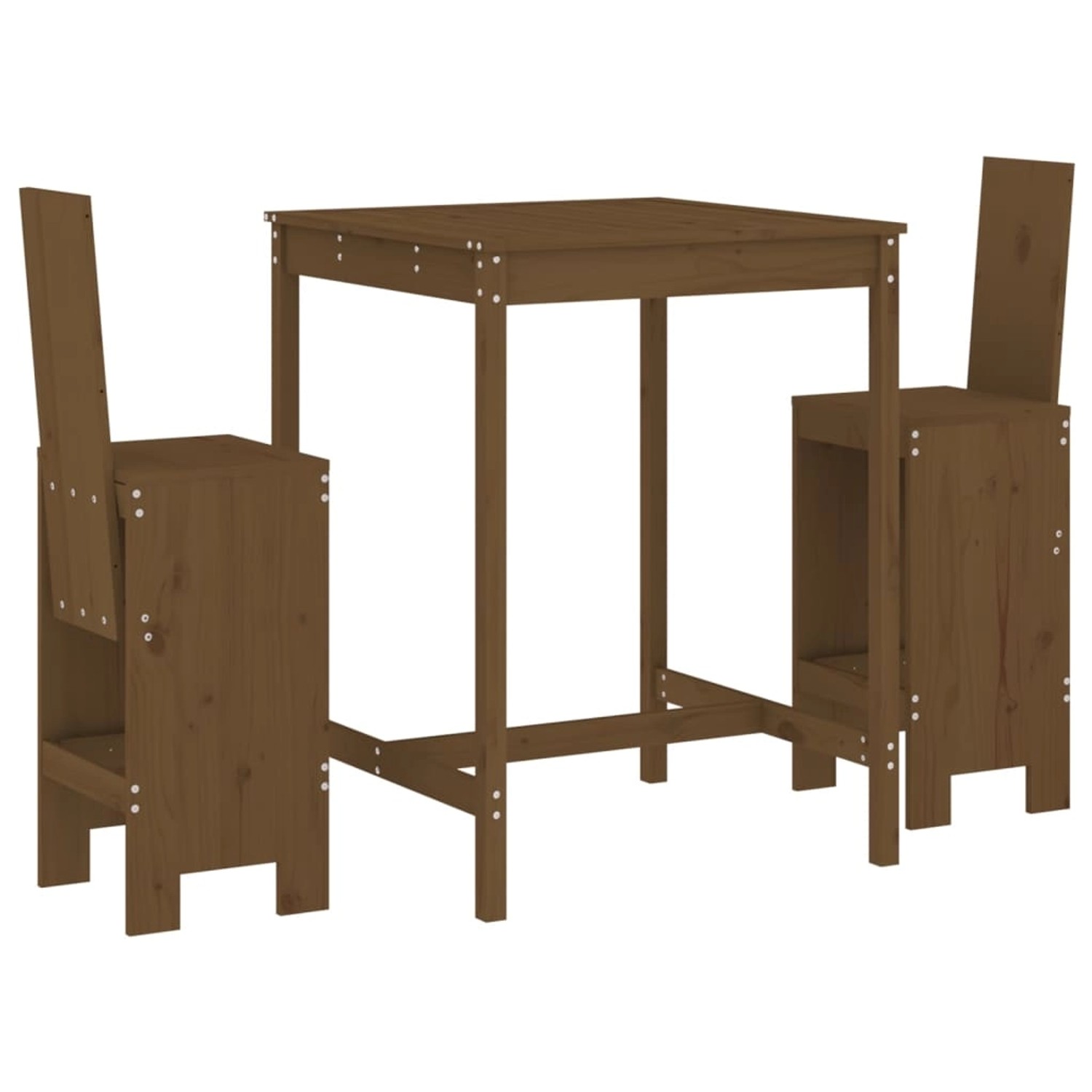 Thumbnail - vidaXL 3-tlg Gartenbar-Set Honigbraun Massivholz Kiefer Modell 2