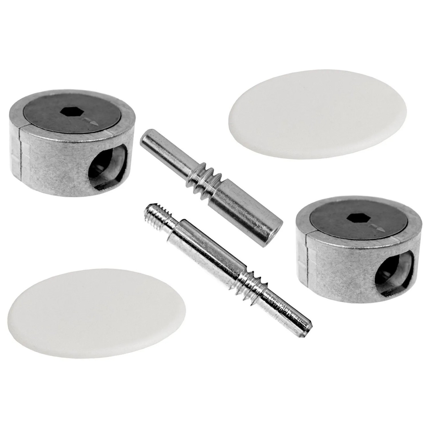 SOTECH Plattenverbinder FUERTE 114 mm Metall mit Weißen Kunststoffabdeckungen
