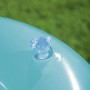 Detailaufnahme: Türkisblauer Bestway Schwimmring Aquarium mit Ventil.