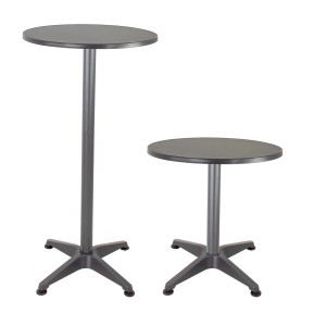 Anthrazitfarbener TRUTZHOLM Stehtisch 2in1, höhenverstellbar als Bistro- oder Stehtisch.