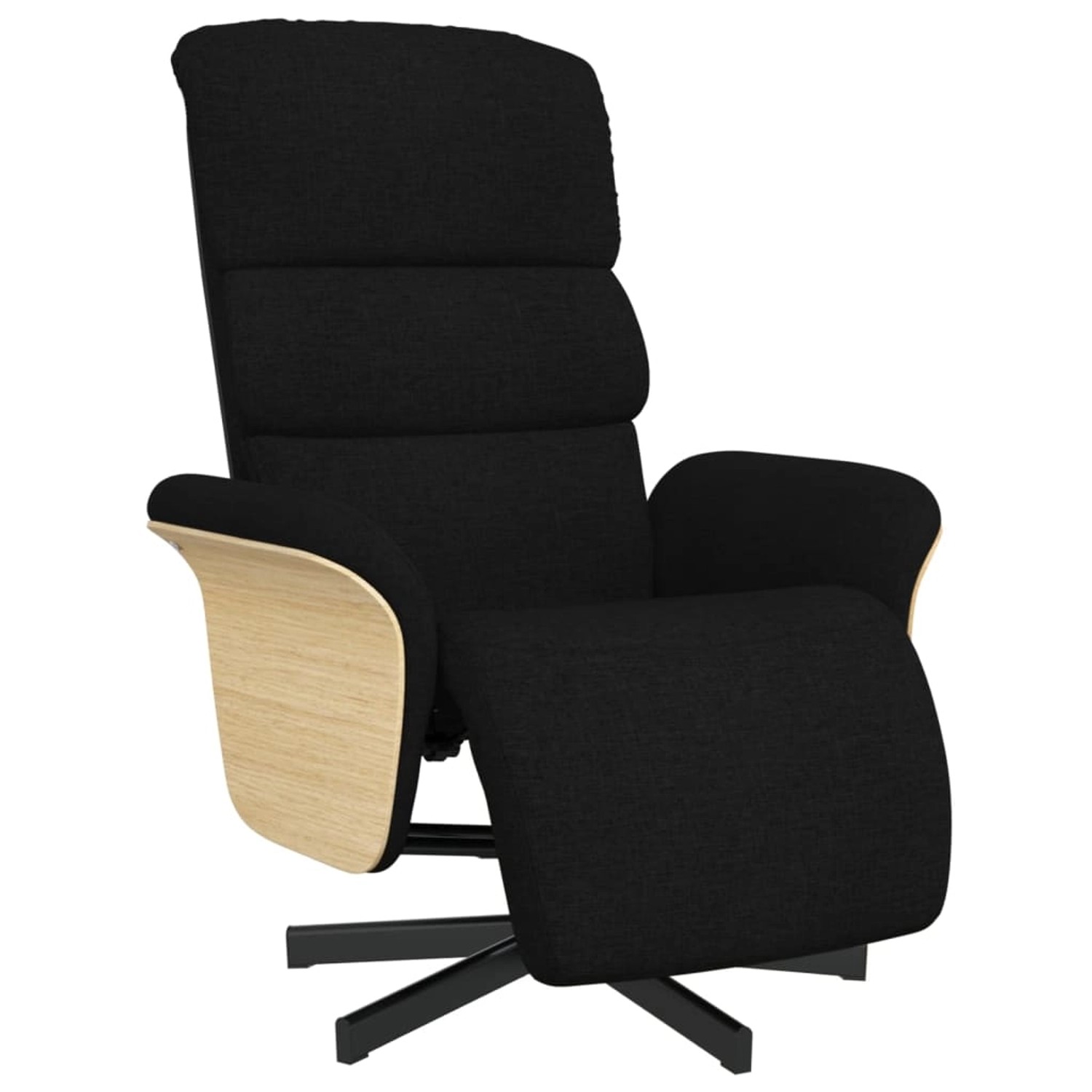 vidaXL Relaxsessel mit Fußteil Schwarz Stoff 356603 günstig online kaufen