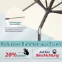 Sekey Sonnenschirm Gartenschirm mit Kurbel 350 cm_6