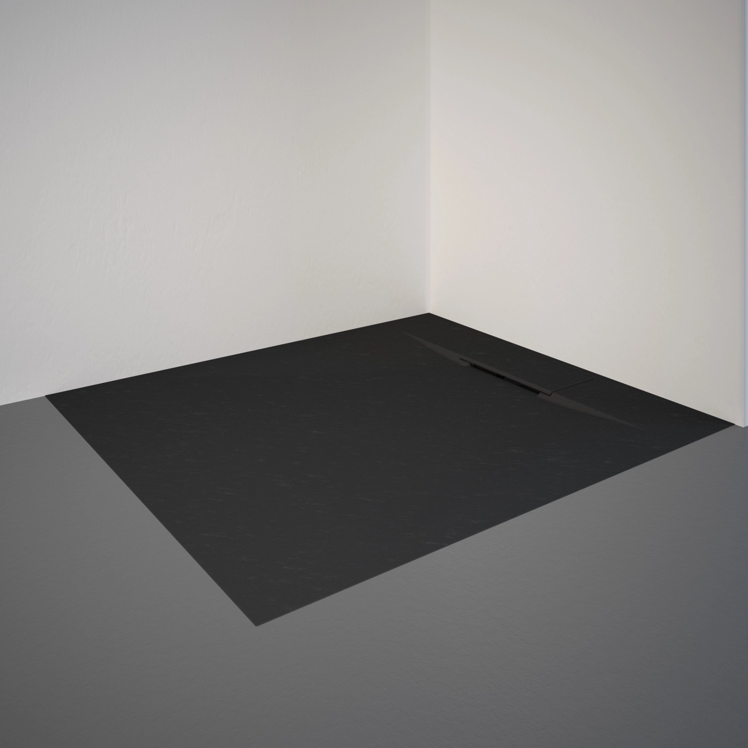 Schulte ExpressPlus Duschwanne DWM-Tec  mit Steinstruktur 90 x 100 cm Anthrazit