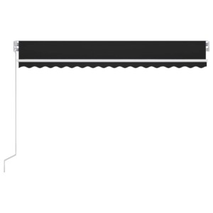 vidaXL Markise Manuell Einziehbar 400x350 cm Anthrazit 3068979