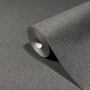Rolle schwarze Marburg Vliestapete GZSZ Textiloptik Uni, geeignet für Wohnräume.