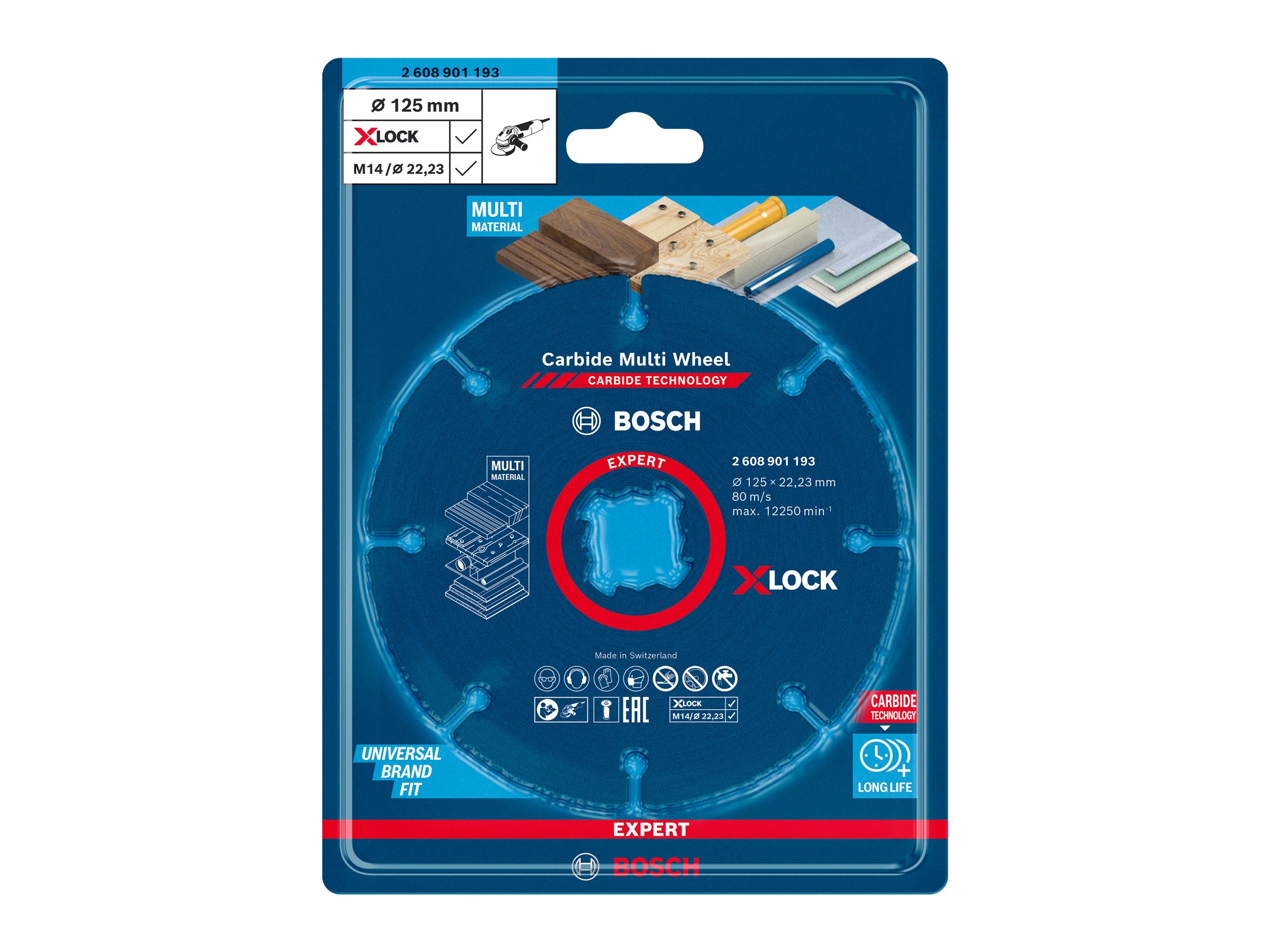 Bosch EXPERT Multi Material Topfscheibe 180mm - Für Holz, Beton & Mehr