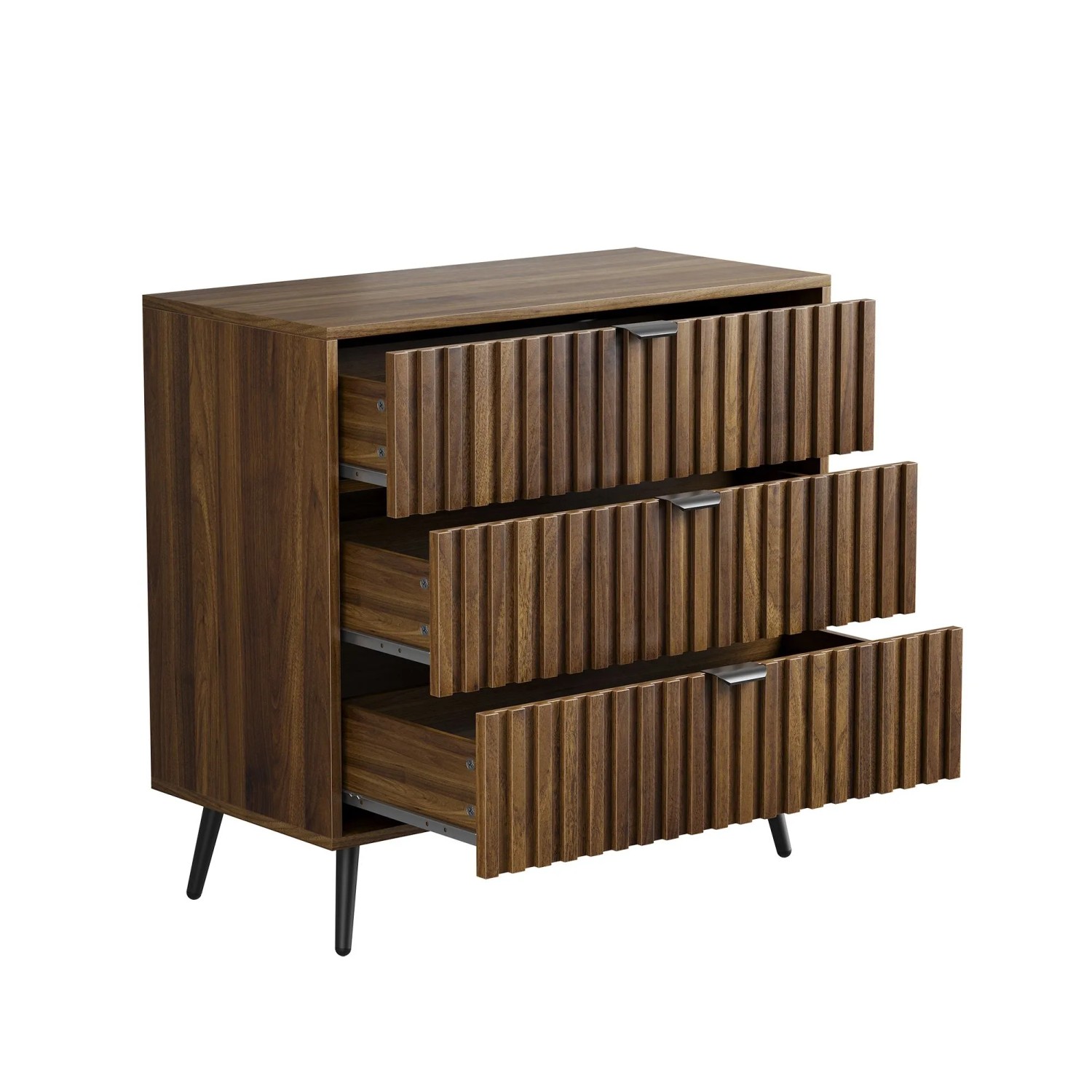 okwish Kommode mit 3 Schubladen Flur 80x78x38cm Braun