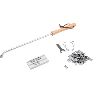 Grill-Brandeisen Set mit Holzgriff, Buchstaben und Werkzeug zur Personalisierung von Grillgut.