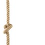 Schwarze Fischer & Honsel Pendelleuchte Rope mit Hanfseil und E27 Fassung.