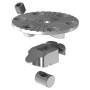 SOTECH Tischbeinverbinder WEKA für eckige Tischbeine, 2er Set aus Metall.