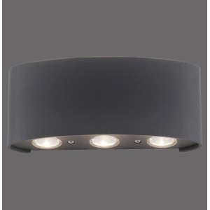Paul Neuhaus Carlo LED-Wandleuchte, 3-flammig, anthrazit, für Innen & Außen.