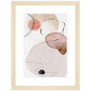 WANDStyle Bilderrahmen aus Massivholz, Natur, 40x60 cm, klassischer Stil. Bilderrahmen für Fotos und Kunstdrucke.