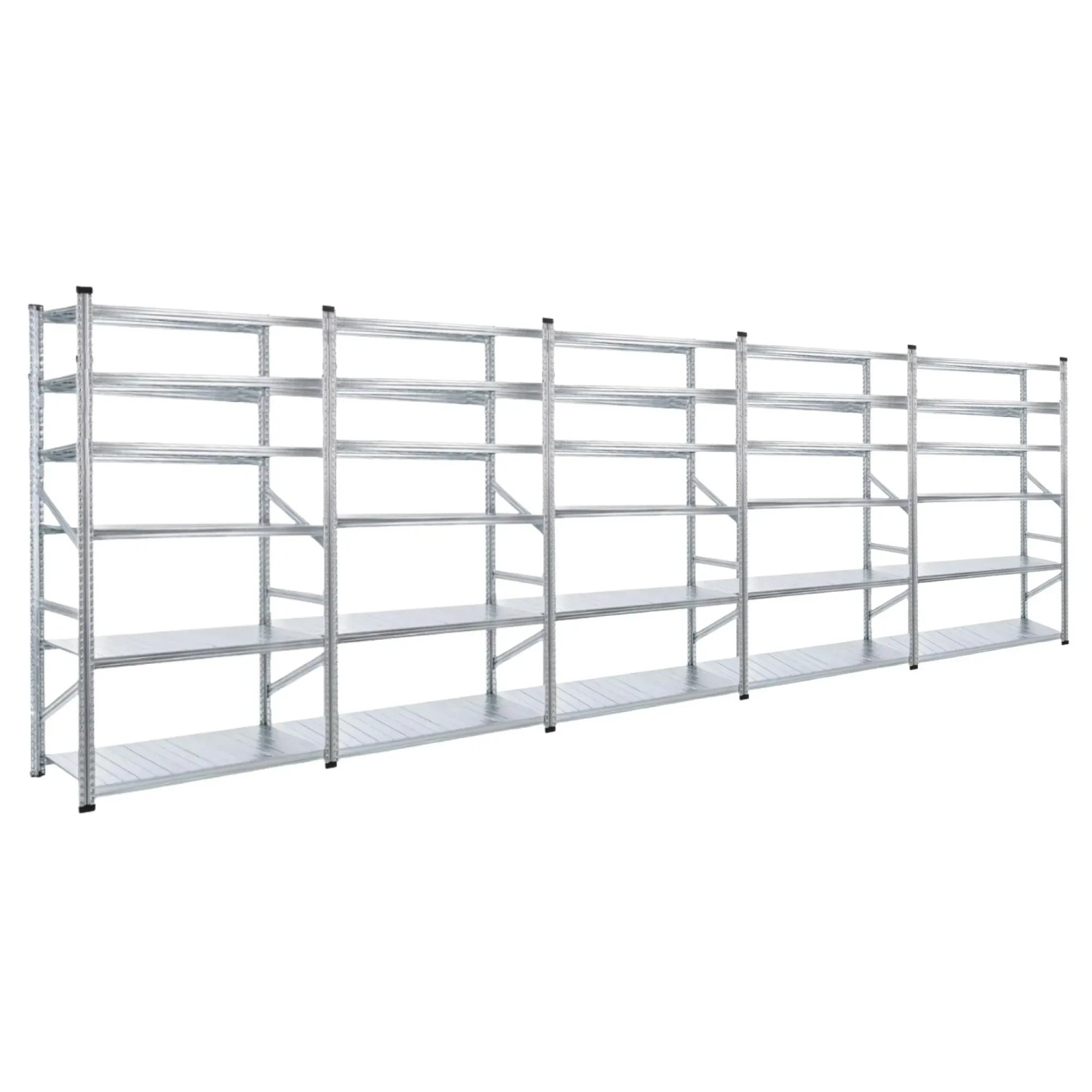 PROREGAL Fachbodenregal Proximo  Stecksystem 210 x 600 x 60 cm 6 Ebenen Beidseitig Verzinkt