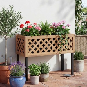 MCW Hochbeet P86 Akazie Holz 59x82x32cm Hellbraun
