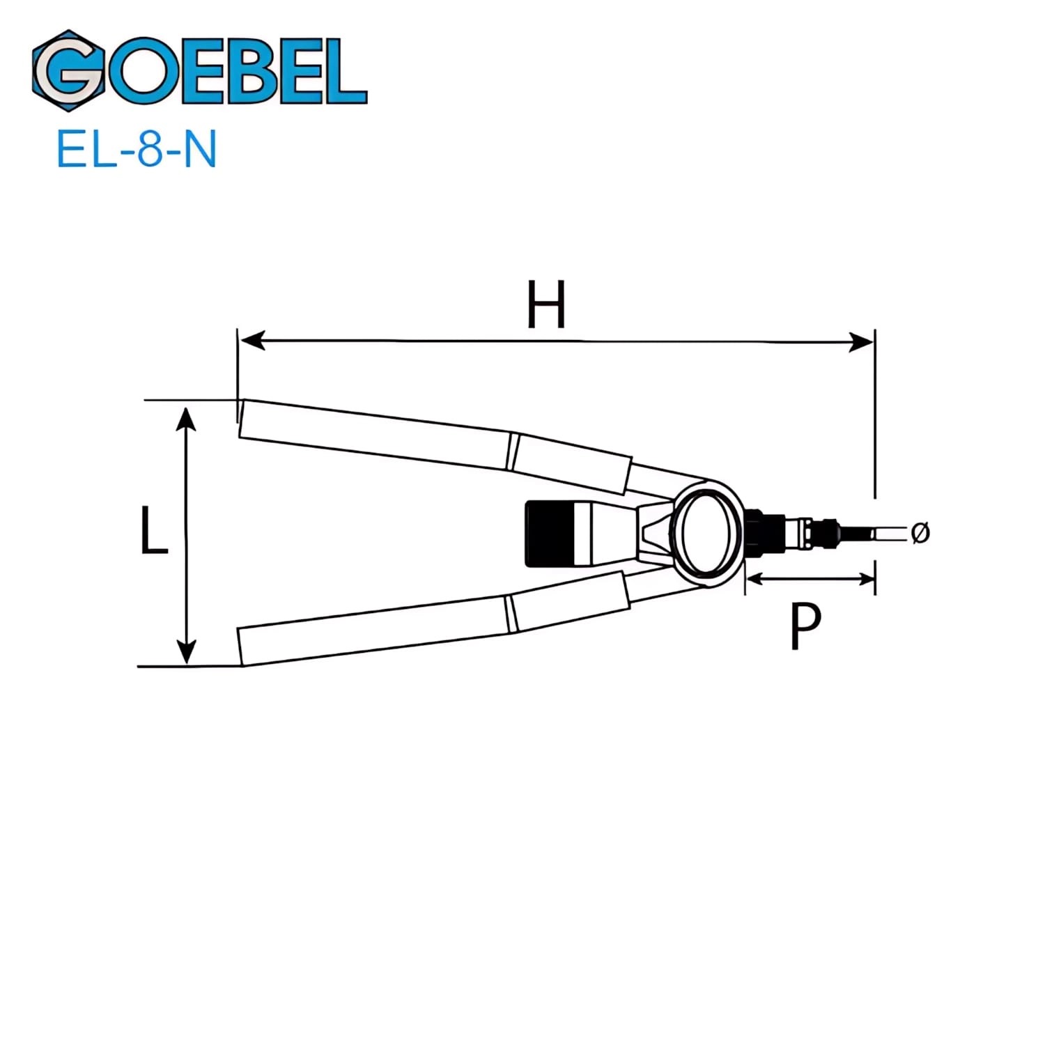 GOEBEL Blindnietmuttern EL-8-N Hebelnietzange M3, M4, M5, M6, M8 Nietmutternzange Werkzeugsets_4