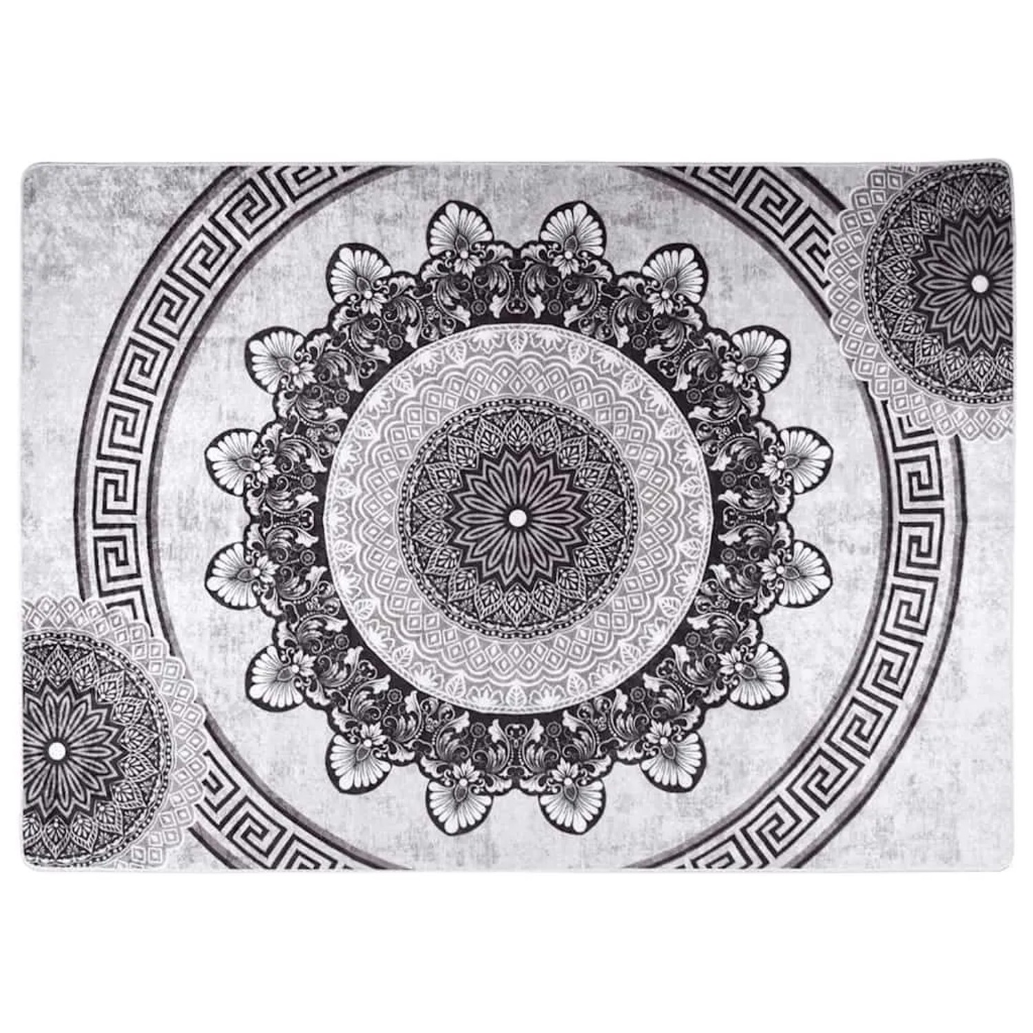 vidaXL Teppich Waschbar Mehrfarbig 120x180 cm Rutschfest 337984