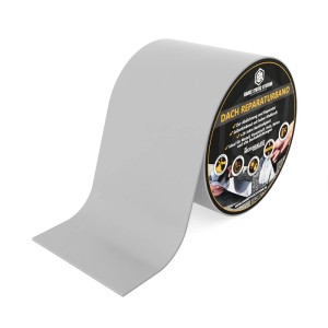 Graues HSS Dach Reparaturband, 10 cm breit, auf Rolle. Ideal für Bauabdichtungen und Reparaturen.