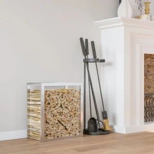 vidaXL Brennholzregal 80x28x86 cm Edelstahl 357862