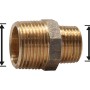 Gewinde-Reduziernippel aus Rotguss, 21 mm (R 1/2) x 26,4 mm (R 3/4) für Gewindefittings.