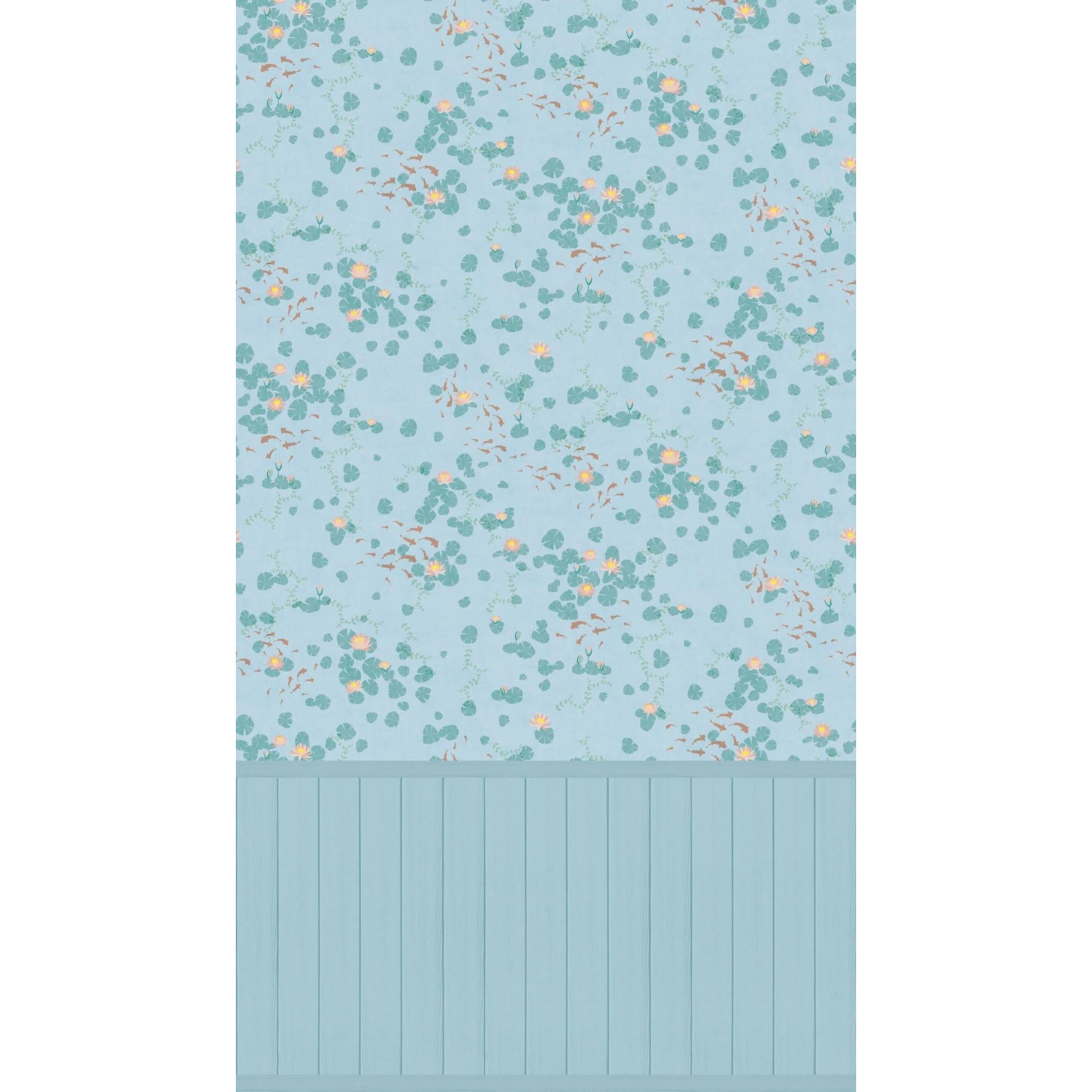 PROFHOME 770731-GU Fototapete Kindertapete Blau Türkis Grün Beige 1,59 m x 2,8 m