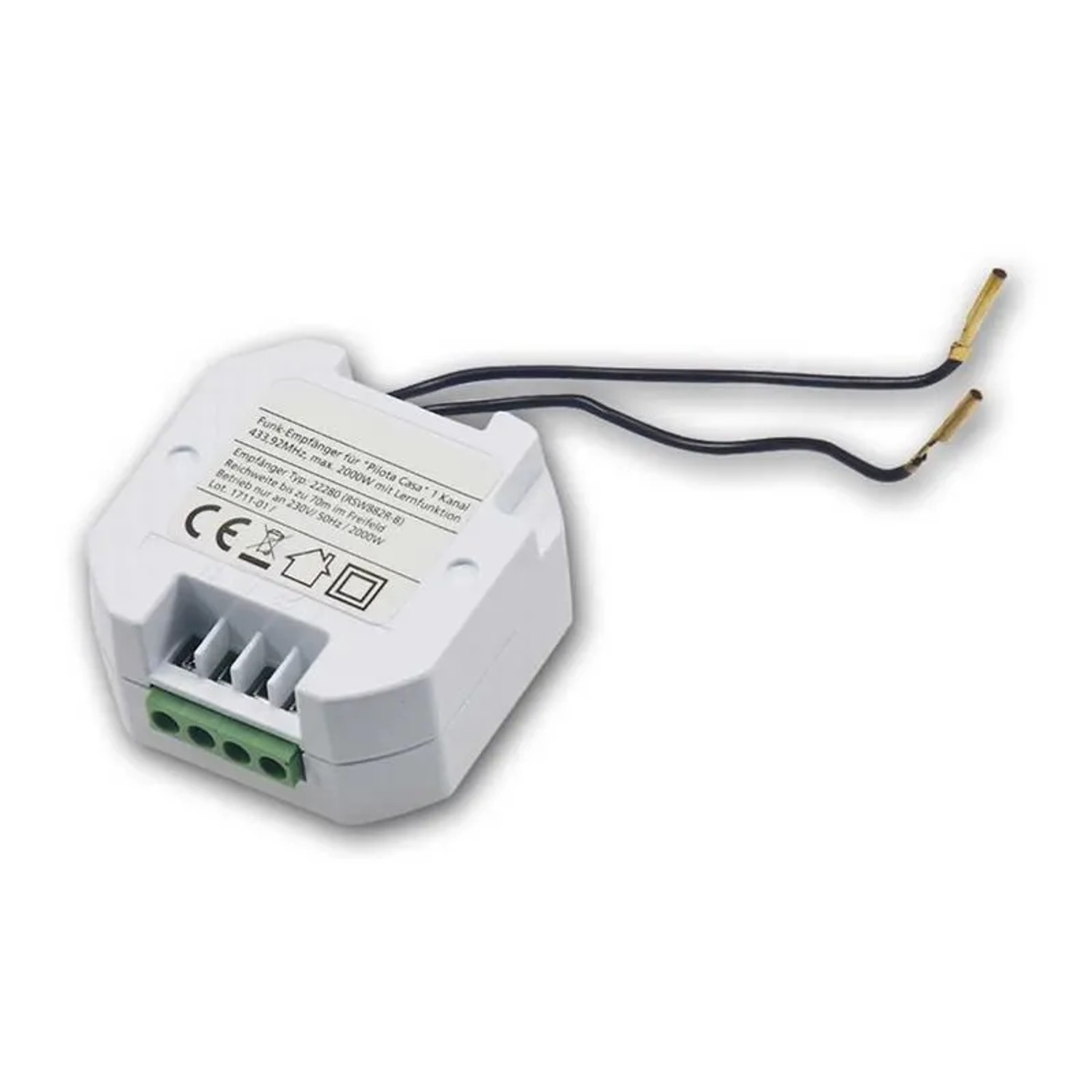 ChiliTec Funk-Empfänger Warmweiß für Pilota Casa 10 Kanal 2000W