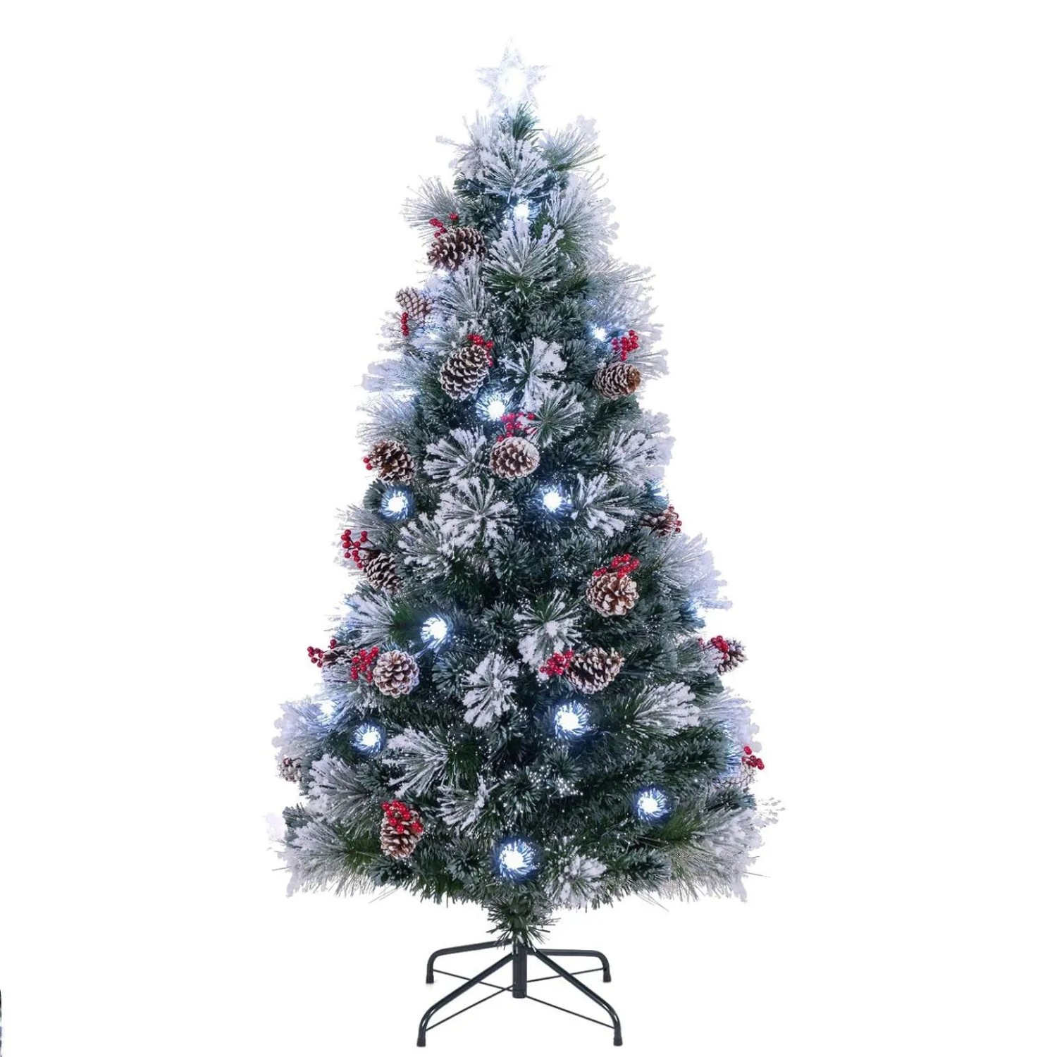 Costway Weihnachtsbaum Künstlich mit Beleuchtung Grün 180 cm