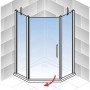 Schulte Fünfeckdusche Alexa Style 2.0 mit Alu-Natur Rahmen und klarem Glas.