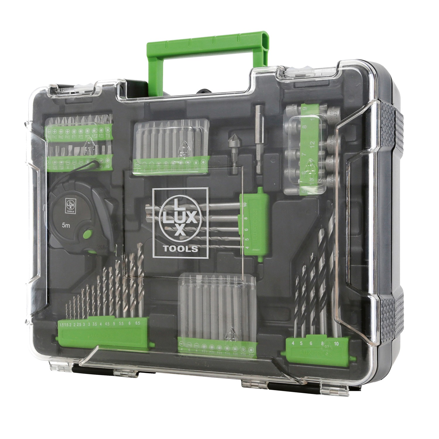 LUX 20V Akku-Bohrschrauber Mobile Werkstatt mit Akku, Bohrer- und Bit-Set im Koffer.