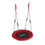 Relaxdays Nestschaukel Stahl Rot Höhenverstellbar mit Schaumstoffgriffen 100 cm