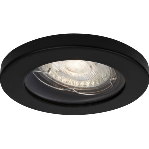 Brilo LED-Einbauleuchte Kowali, 3er-Set, matt schwarz, IP65, für Bad & Wohnraum