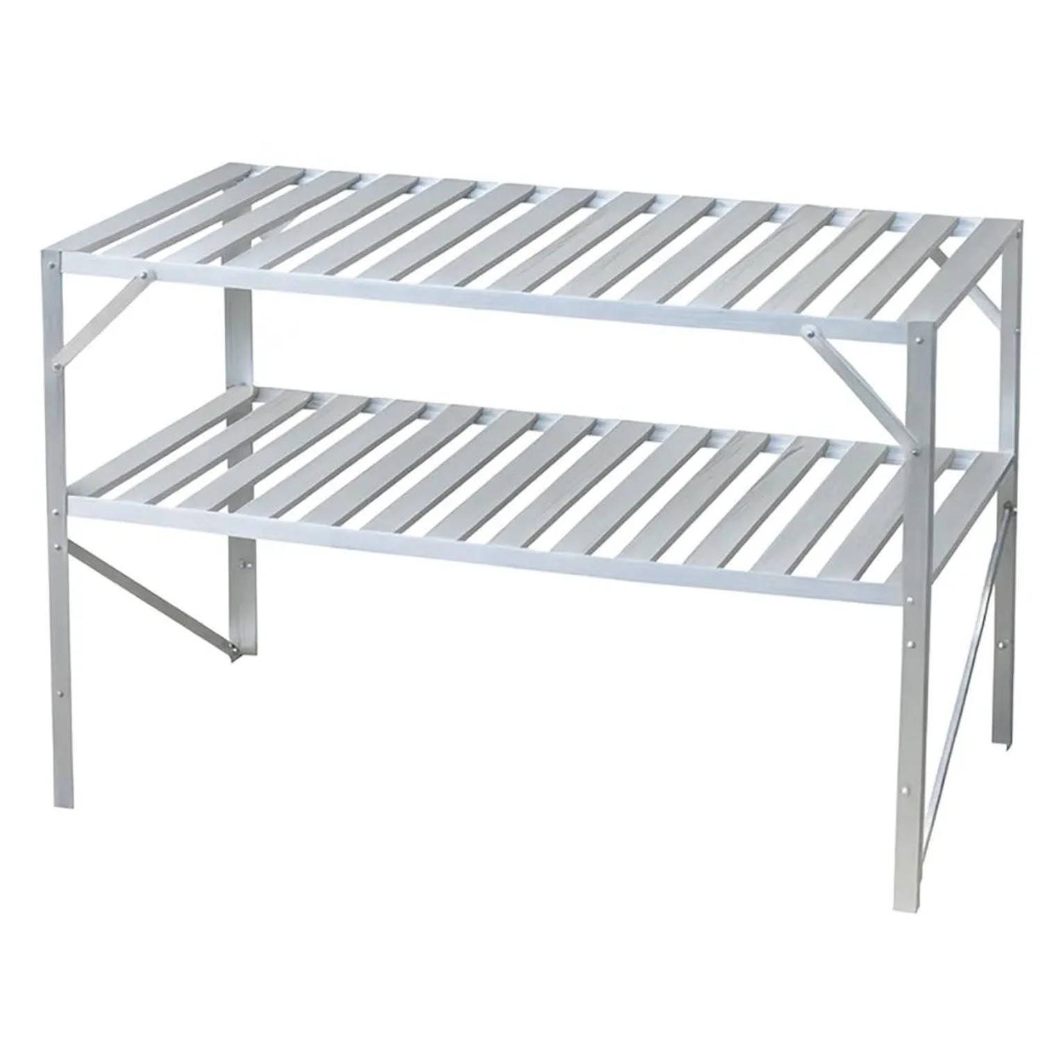 Halls Tisch Standalone 2 Sektionen Alu 121 cm x 52 cm Alu