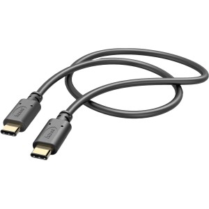 Schwarzes Hama USB-C auf USB-C Ladekabel, 1 m lang, für Computer & Multimedia.