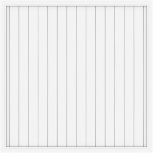 Weißes Sichtschutzzaun-Element Longlife Riva, 180x180 cm, für den Garten.
